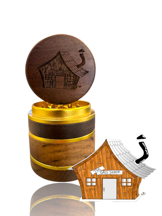 OG Gass Shack®️ Natural Walnut Wood Grinder