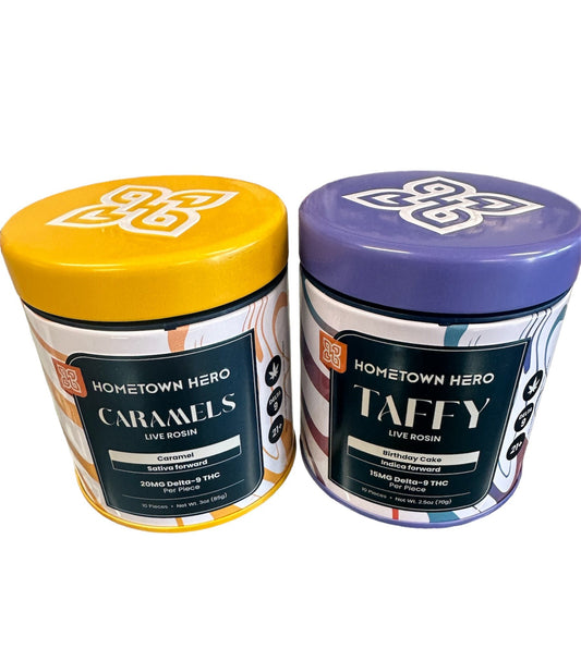 10CT Taffy & Caramels (150mg/Jar- 15mg/PC)