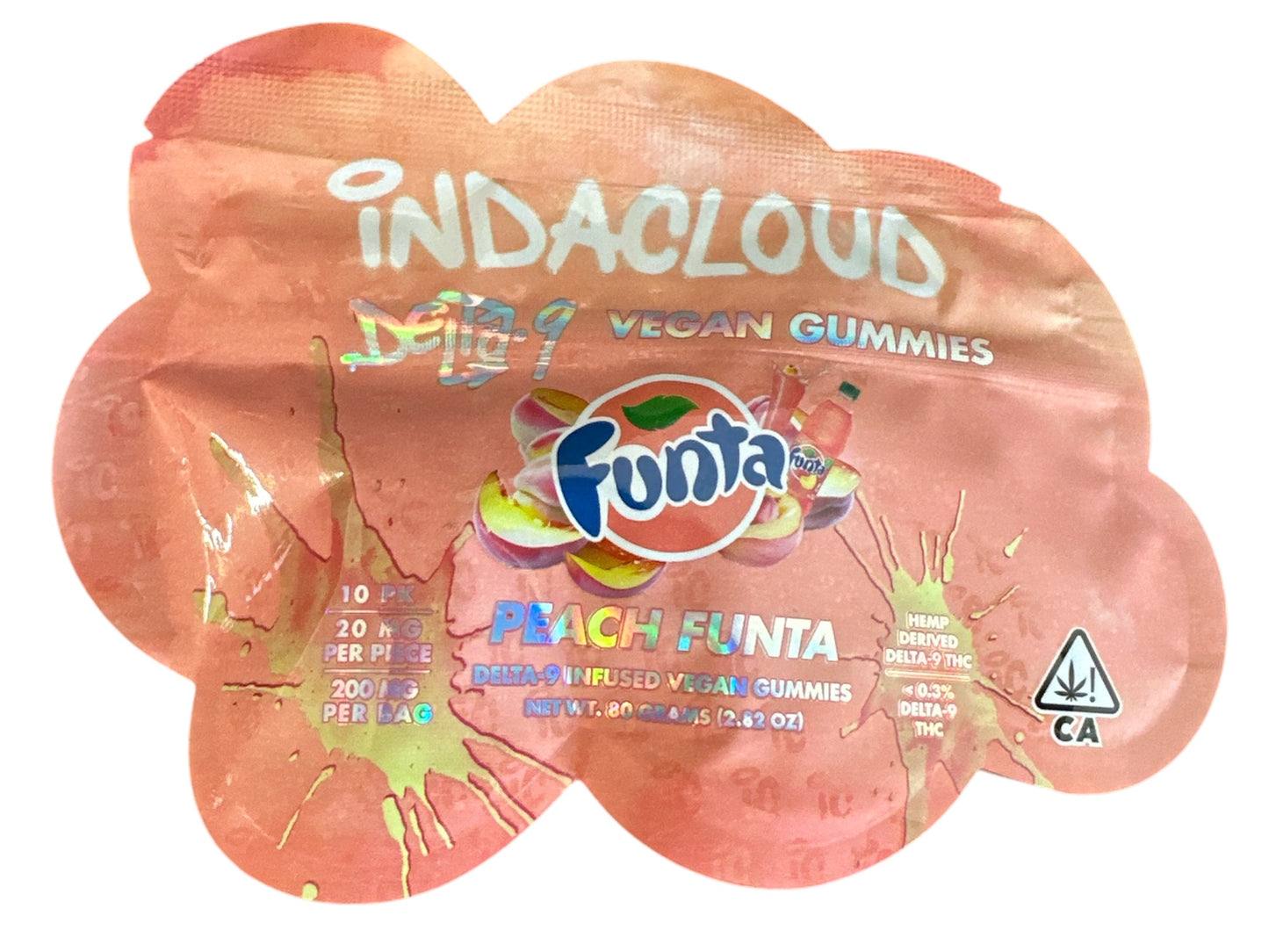 Indacloud Delta-9 Funta Gummies [10Pk / 20MG Per / 200MG Bag]