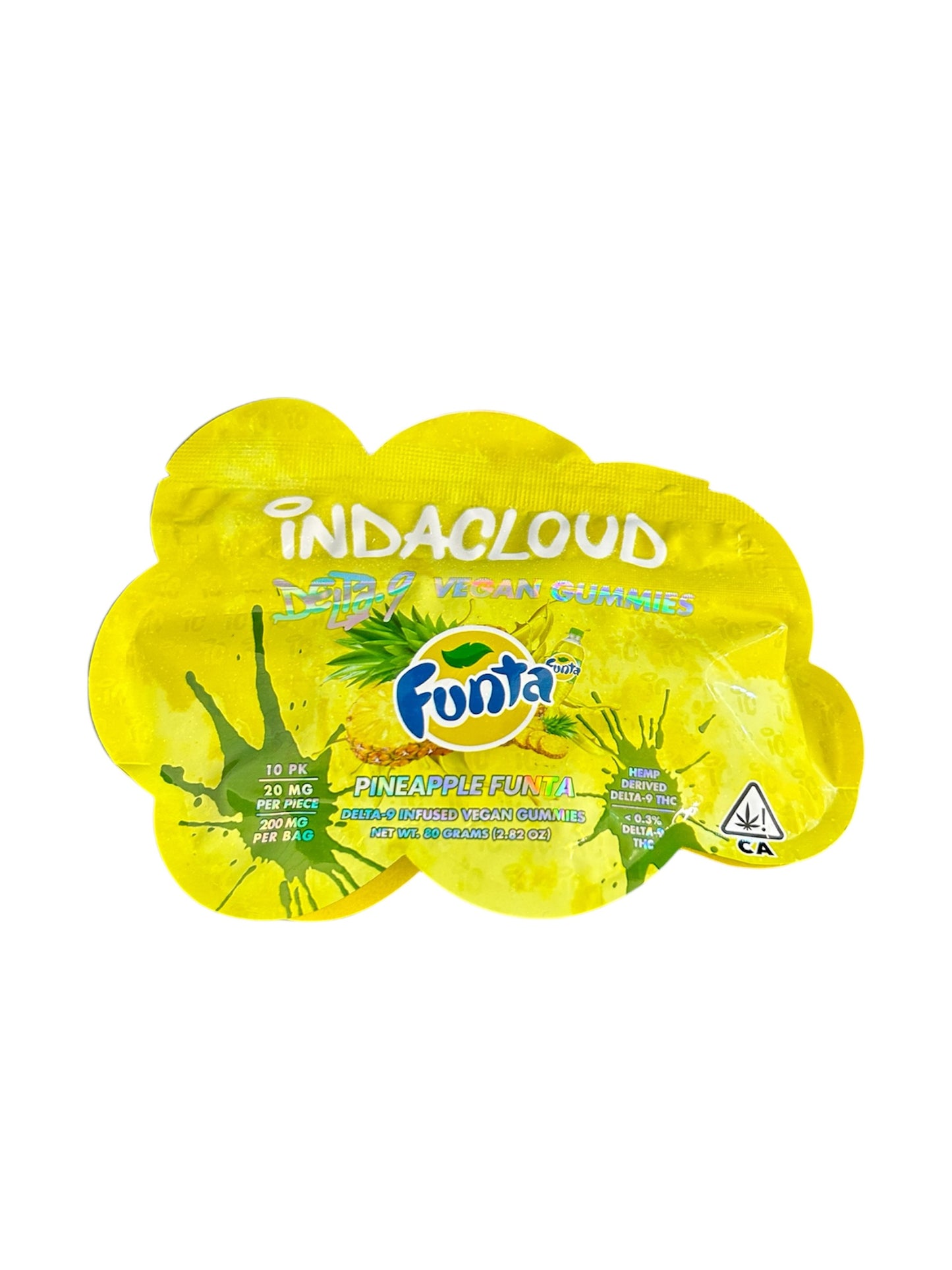 Indacloud Delta-9 Funta Gummies [10Pk / 20MG Per / 200MG Bag]