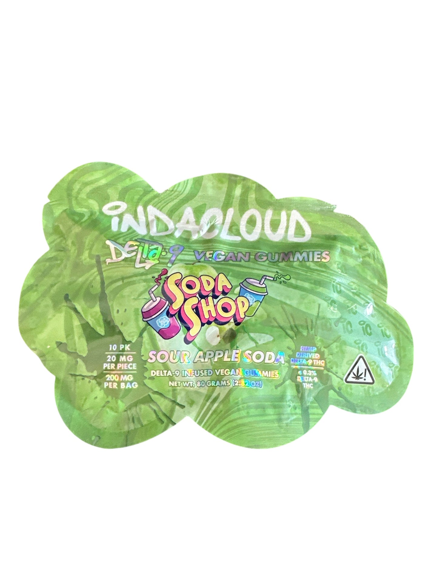 Indacloud Delta-9 Funta Gummies [10Pk / 20MG Per / 200MG Bag]