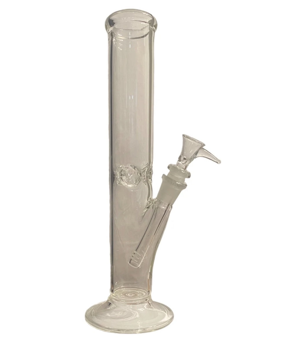 Straight Glass W/Ice Catcher 12in Tall-18mm Bowl-Clear